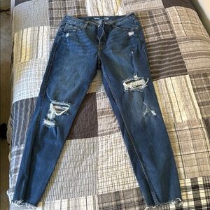 Old Navy Women's Skinny Jeans - Distressed Blue
